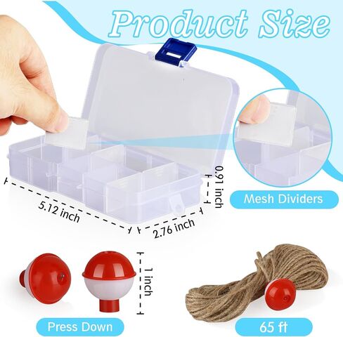 30 Pcs Fishing Candy Tackle Boxes Party Favors Small Tackle Box with Fishing Bobber for Fishing Theme Decorations (30) in Kuwait