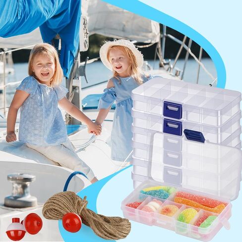 30 Pcs Fishing Candy Tackle Boxes Party Favors Small Tackle Box with Fishing Bobber for Fishing Theme Decorations (30) in Kuwait