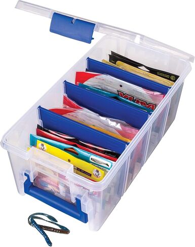 Flambeau Outdoors 4510 Super Half Satchel Soft Bait Organizer 15x8x6.25 بوصة في نهاية المطاف مقاوم للماء Tuff Tainer صندوق معالجة صيد الأسماك (يتضمن فواصل زيروست) in Kuwait