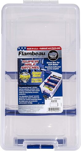 Flambeau Outdoors 4510 Super Half Satchel Soft Bait Organizer 15x8x6.25 بوصة في نهاية المطاف مقاوم للماء Tuff Tainer صندوق معالجة صيد الأسماك (يتضمن فواصل زيروست) in Kuwait