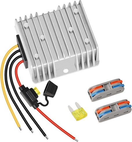 20A 240W Golf Cart DC 18V 20V 24V 36V 48V to DC 12V Converter Step Down Voltage Regulator Reducer Buck Power Converter Waterproof Transformer with Fuse(Input Voltage DC18V-58V) in Kuwait