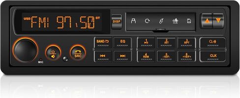 Retro Single Din Car Stereo: European Vintage Radio for Classic Vehicles in Kuwait
