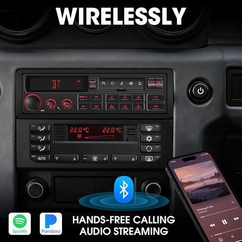 Retro Single Din Car Stereo: European Vintage Radio for Classic Vehicles in Kuwait