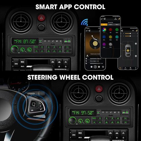 Retro Single Din Car Stereo: European Vintage Radio for Classic Vehicles in Kuwait