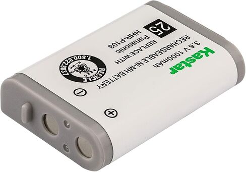 Kastar HHR-P103 Battery (2-Pack), Type 25, NI-MH Rechargeable Battery 3.6V 1000mAh, Replacement for Panasonic HHR-P103 / P-P103, AT&T, GE, Vtech Cordless Phone (Detail Models in the Description) in Saudi Arabia