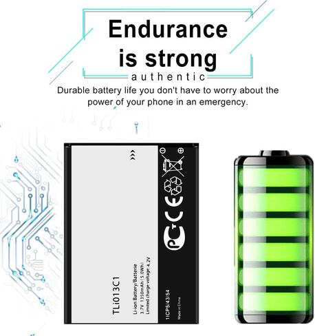 for Alcatel Go Flip 3/SmartFlip 4052W 4052R 4052C Replace Battery TLi013C1 in Saudi Arabia