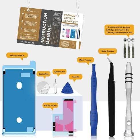Replacement for iPhone 6 Battery, 2500mAh High Capacity Li-ion Polymer Replacement Battery for Model A1586, A1589, A1549 with Professional Repair Tool Kits in Kuwait
