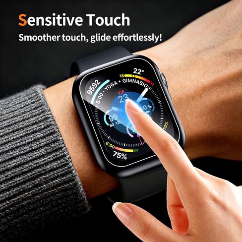 2 Pack Case for Apple Watch Screen Protector SE 3(2025) SE 2/SE/Series 4 5 6 44mm with Tempered Glass | Slim Guard Bumper | Full Coverage Hard PC Protective Cover | Compatible iWatch 44mm in Saudi Arabia