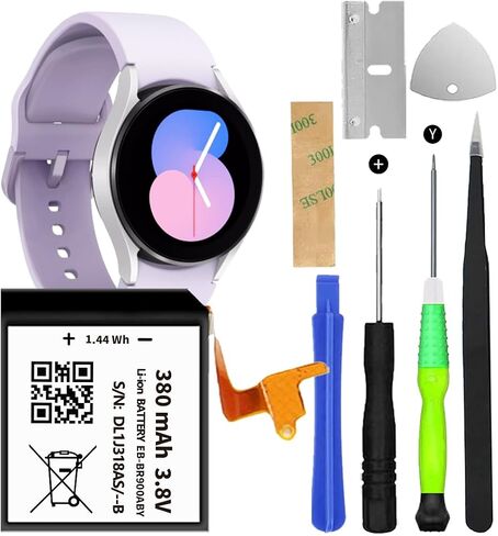 بطارية بديلة EB-BR900ABY لساعة Galaxy Watch 5 40 مم SM-R900 R905U مع مجموعة أدوات إصلاح احترافية in Kuwait