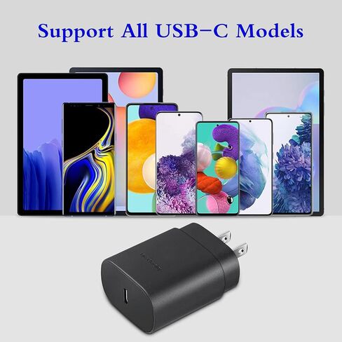 Type C Charger Fast Charging,4 Pack 25W USB C Charger Block with 6FT Fast Charging Cable Compatible with Galaxy S25 Ultra/S25/S25+/S24+/S24 Ultra/S24/S24+/S23 Ultra/S22 Ultra/S21 in Saudi Arabia