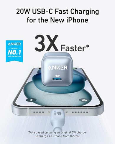 Anker 20W Nano Pro USB C Charger Block, Compact Fast Charger with PIQ 3.0 in Saudi Arabia