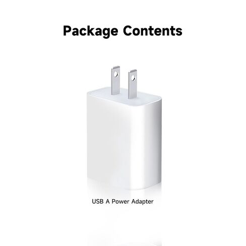 USB Wall Charger 5V 2A 10W Charger Power Adapter, Fast Charging USB Block, Charging Plug Block Cube, Wall Plug for iPhone 17 16 15, iPad, Phone,Speaker ,Sumsung, Android, Kindle Tablet & More -White in Saudi Arabia