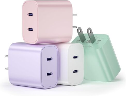 USB C Charger Block, [4 Pack] Dual Port Type C Fast Charging Block 20W in Saudi Arabia