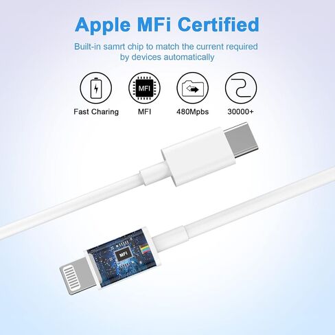 [Apple MFi Certified] iPhone 14 13 12 Pro Max Charger Fast Charging in Saudi Arabia