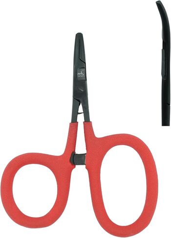 Kingfisher Fishing Accessory Fly Fishing Soft Grip Scissor Clamp for Fly Fishing Hook Removal, Curved in Saudi Arabia