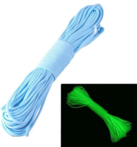 9 Strand 550 Luminous Glow in The Dark Paracord Parachute Cord 100FT (Blue) in Kuwait
