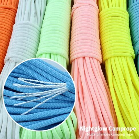 9 Strand 550 Luminous Glow in The Dark Paracord Parachute Cord 100FT (Blue) in Kuwait