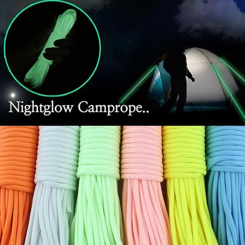9 Strand 550 Luminous Glow in The Dark Paracord Parachute Cord 100FT (Blue) in Kuwait
