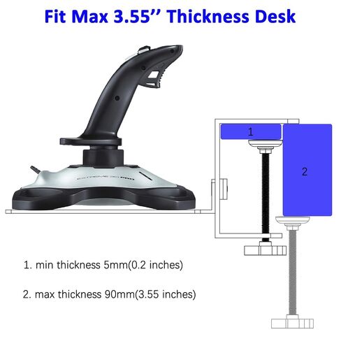 WELLMETE Clamp-on Desk Mount Holder for Hotas Flight Sim Joystick in Kuwait