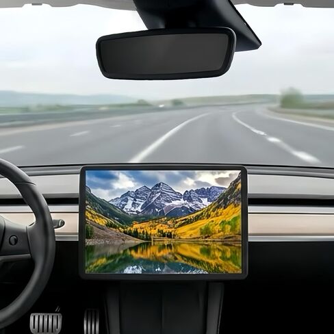 Silicone Screen and Mirror Frame Protector for Tesla Model 3/Y Accessories in Kuwait