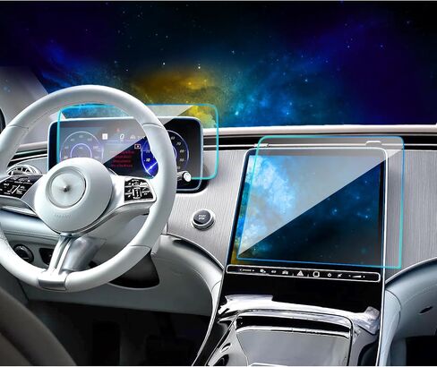 2024 Mercedes EQE Screen Protector for 2023 2024 2025 2026 Mercedes Benz EQE Sedan SUV / 2024 AMG EQE SUV / 2022-2025 S580 S Class Nav.12.3Inch+Dash12.8Inch Display Tempered Glass Film for 2025 EQE (2pcs) in Saudi Arabia