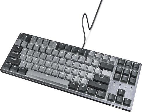 DURGOD K310 Corona White Backlit Full Size Mechanical Keyboard | 104 Keys Full Size | USB C Wired | Doubleshot PBT Keycaps | Programmable Keys | NKRO | Windows & Mac (Corona, Cherry MX Brown Switch) in Kuwait