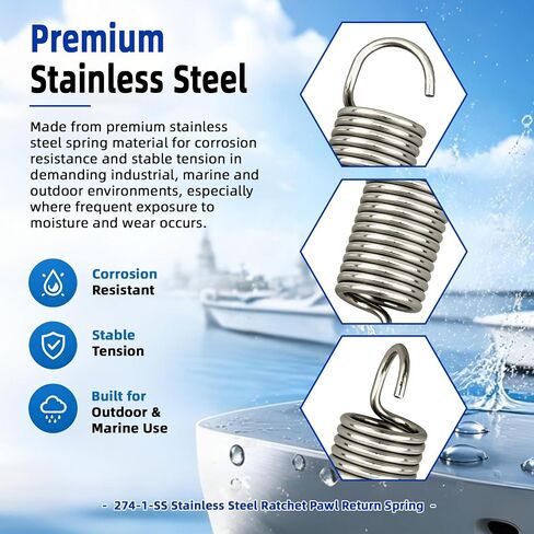 274-1-SS Stainless Steel Pawl Spring Compatible with Coxreels Reels, 2 Pack in Kuwait