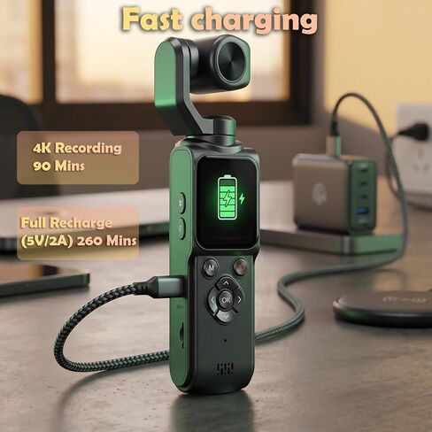 4K Vlogging Camera Pocket Cam with Face Tracking, 64GB Card in Saudi Arabia