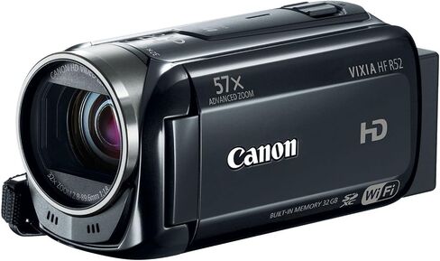 Canon VIXIA HF-R52 HD Digital Camcorder 1080p with 32GB, Wi-Fi, and 3-Inch LCD (Black) in Saudi Arabia