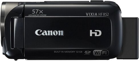 Canon VIXIA HF-R52 HD Digital Camcorder 1080p with 32GB, Wi-Fi, and 3-Inch LCD (Black) in Saudi Arabia