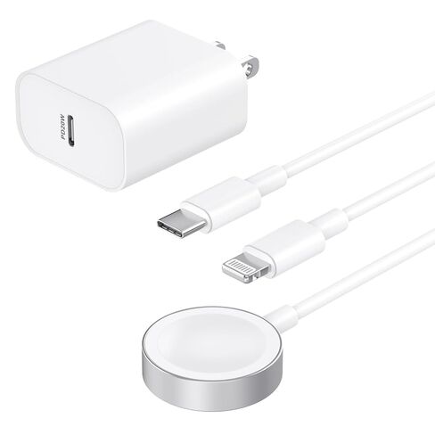 Fast Charger for Apple Watch Charger,2-in-1 USB C Charger Plug with 4FT iWatch Portable Wireless Fast Charging Cord Compatible with Apple Watch Ultra Series 10/9/8/7/SE/6/5/4/3/2/1/iPhone 14/13/12/11 in Saudi Arabia
