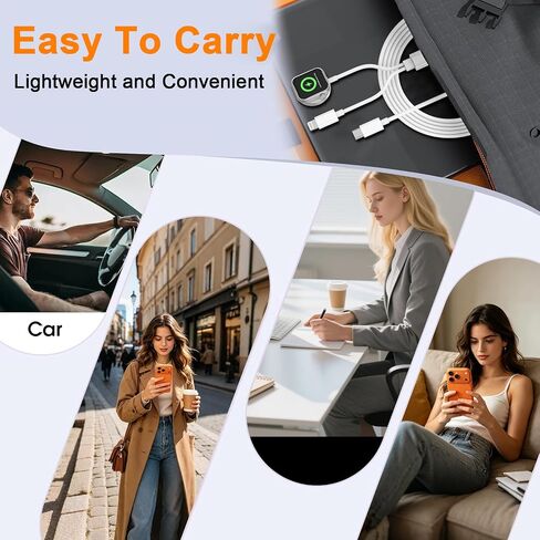 Fast Charger for Apple Watch Charger,2-in-1 USB C Charger Plug with 4FT iWatch Portable Wireless Fast Charging Cord Compatible with Apple Watch Ultra Series 10/9/8/7/SE/6/5/4/3/2/1/iPhone 14/13/12/11 in Saudi Arabia
