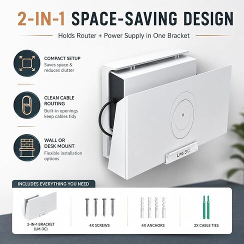 لحامل جهاز التوجيه Starlink Gen 3، 2 في 1 لجهاز التوجيه Starlink V3 Mesh Wall Mount ولملحقات مجموعة أدوات تركيب مصدر الطاقة Star Link V3/4X، فقدان الإشارة الصفرية، مقاوم للحيوانات الأليفة لإعداد المنزل والمركبات الترفيهية in Kuwait