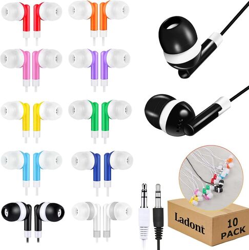 160 Pack Bulk Kids Earbuds for Classroom, Student Wired Headphones in Ear Earbuds for School Librariy, 3.5mm Multi Colored Wholesale Earphones for Chromebook Laptop PC in Kuwait