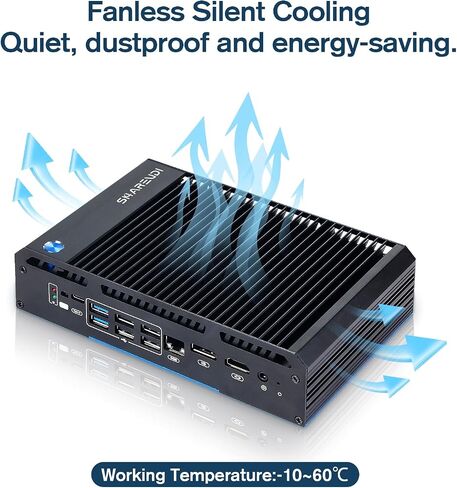 Fanless Router Firewall Appliance Mini PC with 2X SFP+ 4X i226-V LAN Ethernet Intel N150(up to 3.6GHz), Network Gateway Soft Router AES NI/HD/COM 8G DDR4 128G SSD M.2 NVME (Intel N150) in Kuwait
