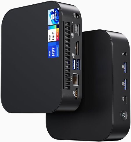 Intel NUC 14، لجهاز ASUS NUC 14 NUC14MNK Essential Mini PC، وحدة المعالجة المركزية N97، ذاكرة وصول عشوائي 8 جيجابايت، 256 جيجابايت SSD، Win 11 Pro، Wi-Fi 6E، BT 5.3، سطح مكتب الأعمال للتعليم، المكتب، اللافتات الرقمية، POS، SMB وحوسبة الحافة in Kuwait