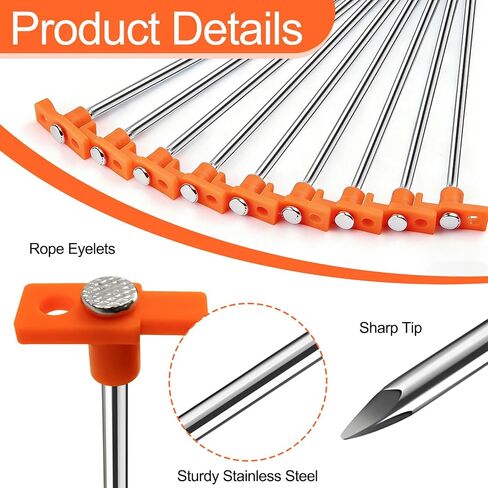 40 Pack Tent Stakes Heavy Duty, 7.8 Inch Galvanized Non-Rust in Saudi Arabia