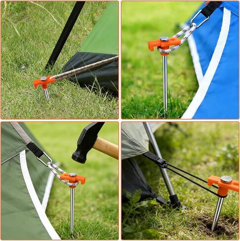 40 Pack Tent Stakes Heavy Duty, 7.8 Inch Galvanized Non-Rust in Saudi Arabia