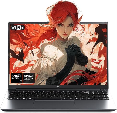 كمبيوتر محمول للألعاب من KAIGERR، أجهزة كمبيوتر محمولة مع AMD Ryzen 7430U (حتى 4.3 جيجا هرتز)، كمبيوتر محمول 16 جيجا DDR4 512 جيجا SSD، كمبيوتر محمول 15.6 بوصة Windοws 11، شاشة 1920P FHD، WiFi 6، USB3.2، Type_C in Kuwait