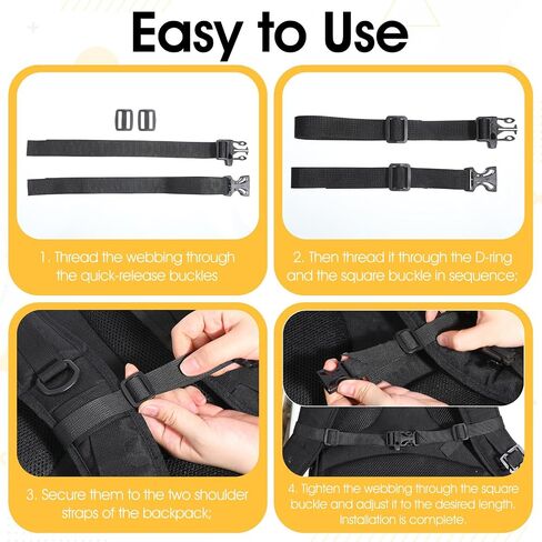 2 PCS Sternum Straps for Backpacks Backpack Chest Strap Add On in Saudi Arabia