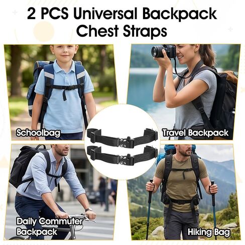 2 PCS Sternum Straps for Backpacks Backpack Chest Strap Add On in Saudi Arabia
