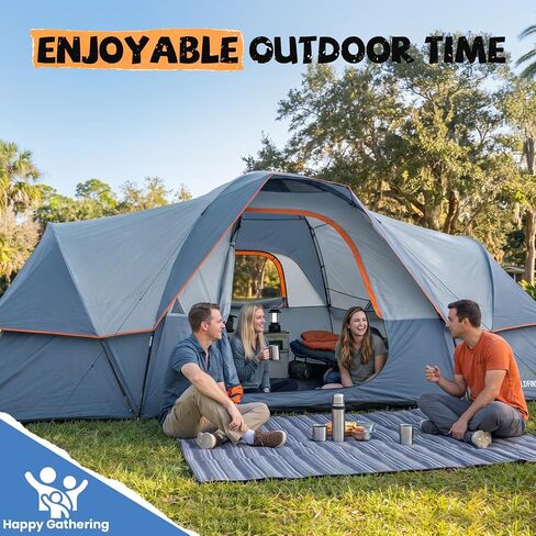 WildFinder Camping Tent 10 Person, Family Tent for Camping with Rainfly in Kuwait