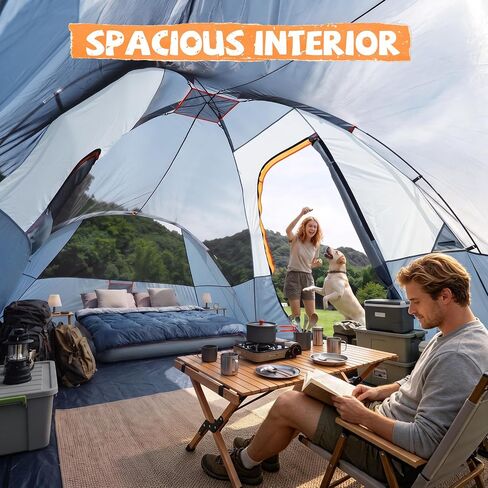 WildFinder Camping Tent 10 Person, Family Tent for Camping with Rainfly in Kuwait