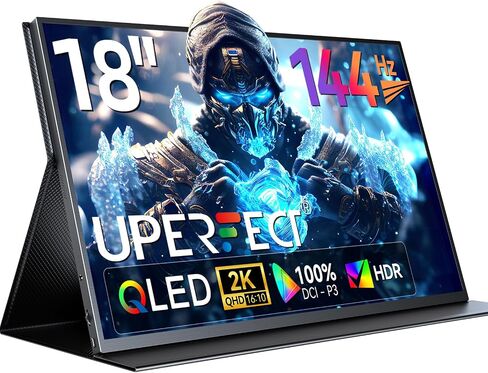 UPERFECT 18" 2K 144Hz Portable Monitor, 100% DCI-P3 400 Nits Gaming Display in Saudi Arabia