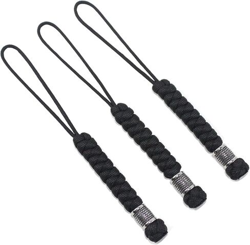 Trufas 3 Pack Paracord Knife Lanyards with Beads Tactical Lanyards Black in Saudi Arabia