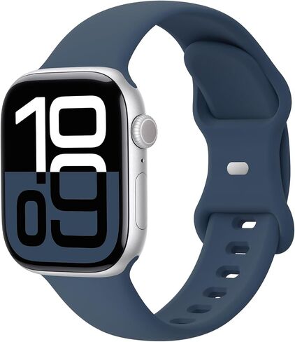 Sport Band Compatible with Apple Watch 49mm 46mm 45mm 44mm 42mm 41mm 40mm 38mm Women Men, Replacement Soft Silicone Sport Strap Wristbands for iWatch Series 11/10/9/8/7/6/5/4/3/2/1 Ultra SE in Kuwait