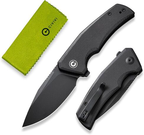 CIVIVI Pocket Knife for EDC, Regulatron Folding Knife for Men with Flipper Opener, Liner Lock, 2.98" Nitro-V Blade Micarta Handle for Camping, Hunting C23006-2 in Saudi Arabia