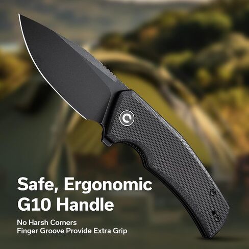 CIVIVI Pocket Knife for EDC, Regulatron Folding Knife for Men with Flipper Opener, Liner Lock, 2.98" Nitro-V Blade Micarta Handle for Camping, Hunting C23006-2 in Saudi Arabia
