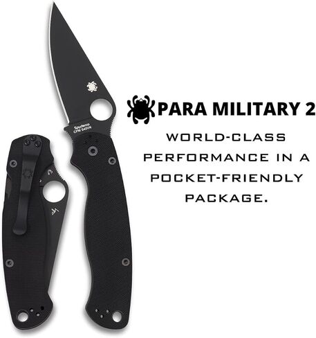 Spyderco Para Military 2 Folding Pocket Knife, PlainEdge in Saudi Arabia