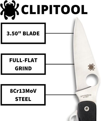 Spyderco ClipiTool Multi-Functional Folding Utility Knife, PlainEdge in Kuwait